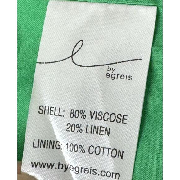 By EG Reis ByEgreis Alvina Green Blazer Linen Viscose Blend Women’s Size Medium - Picture 6 of 8